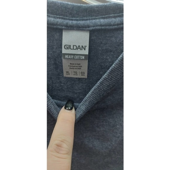 3/$15-Mens Gildan Steel Blue T-Shirt BNWOT - Picture 4 of 4